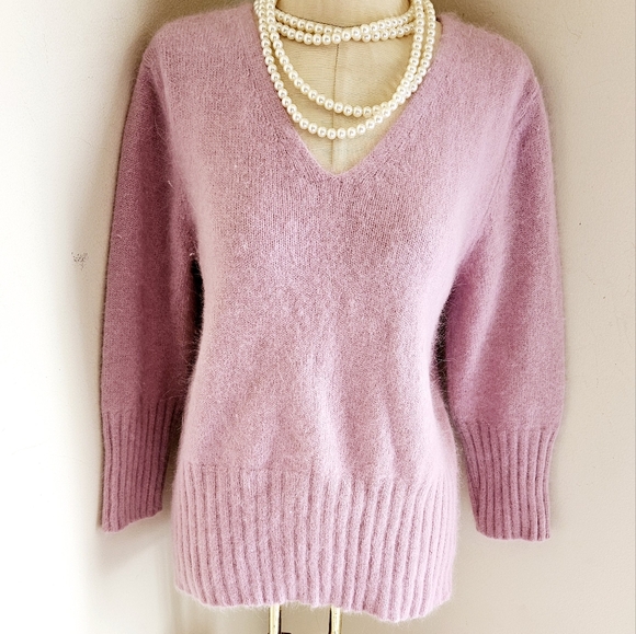 APOSTROPHE SOFT VINTAGE ANGORA BLEND SWEATER - Picture 3 of 7
